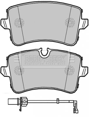 BORG & BECK Комплект тормозных колодок, дисковый тормоз BBP2292